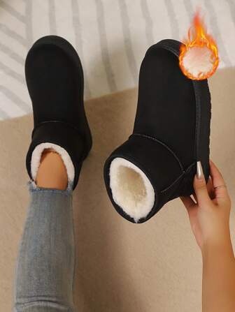 2025New Autumn/Winter Women's Warm, Versatile, Simple Snow Boots, Anti-Slip Short Shaft Boots,Fur Boots