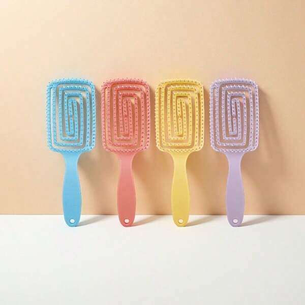 Comb, A Large Hollow Hair Comb That Is Easy To Clean, Suitable For All Hair Styles/Hair Qualities, Unisex, For Friends Or Family As A Gift, Put In The Bathroom Or Carry On Travel(One Size*Random Color)