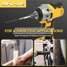 Impact Wrench, 20V Impact Brushless Motor, 1/2 Inch Electric Impact Gun, High Torque Brushless Impact Wrench With 3.0Ah Battery, Fast Charger - Màu vàng - Xem 8