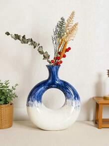 Nordic Creative Donut Ceramic Vase, Hand-Painted Technology, Suitable For Living Room Decorative Vases, Restaurant Decorative Ornaments, Outdoor Garden Decorative Ornaments, Birthday Anniversary Exquisite Small Gifts, The Best Christmas Gift. Home Decor Flower Vase Glass Vase