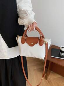 新款女士尼龙休闲纯色手提包、单肩包、斜挎包