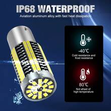 TOAUTO 1PC 25W 1156 BA15S 1157 BAY15D LED Bulbs 126SMD Car LED Reverse Light Bulb Reverse Lamp(Only1 PC) - BAY15D - View 6