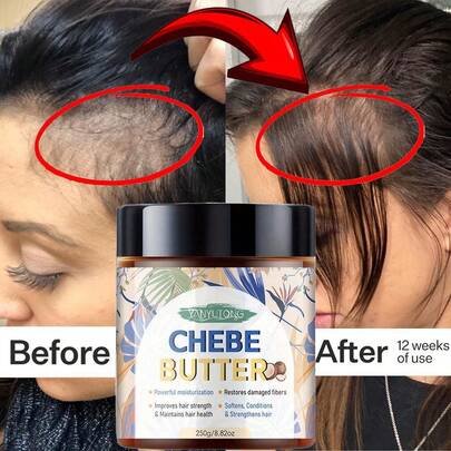 Chebe 黄油，滋养秀发，强效保湿，修复分叉、受损和干燥的头发。强韧并柔顺秀发。