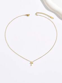 1 pieza Delicado y pequeño collar con cruz dorada, collar artístico y versátil tipo gargantilla para resaltar la elegancia y el gusto único del cuello - Amarillo Oro - Ver 6