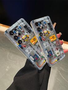 Technology 1pc Creative Electronic Accessories Pattern Painted Transparent Airbag Anti-Drop Phone Case Compatible With Samsung/Compatible With IPhone XS/XS Max/XR/11/12/13/14/14 Plus/15/15 Plus/16/16 Plus/7/8 Plus And Other Phone Models - Multicolor - View 8