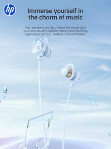 HP 有线耳塞，[超清晰通话无噪音] 耳机耳塞有线 3.5 毫米，入耳式耳机带麦克风，兼容 /iPad/Android/笔记本电脑/PC