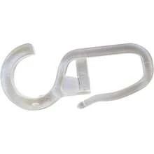 DELFRA 100 Clip-Over-Haken 10 mm Transparent – Faltbare Haken für Vorhangringe - 1 - Übersicht 3