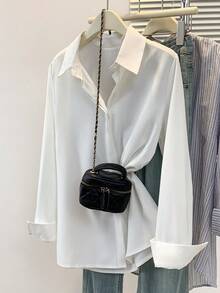 ​Women's Solid Color Casual Button-Down Shirt Long Sleeve Office To Weekend Versatile All-Season​