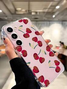 1个创意红色樱桃软壳手机壳，兼容、荣耀、红米、三星Galaxy A04e/12/A13/A14/A34/A50/A52/A53/A54/S21/S22/S23/S24/S25/S25 Ultra、6A/7A/8A、12T/13T。 - 無色 - 查看 7