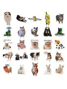 50 Stücke Lustige Katzen Meme Aufkleber, Cartoon Dekoration, Schulmaterial, Scrapbooking, Laptop, Gepäck, Gitarre, Wasserflasche, Handyhülle, DIY Aufkleber
