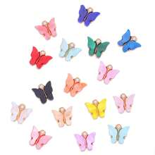 10pcs/Pack Random Color Acrylic Butterfly Pendant Charms, DIY Craft Supplies For Earrings, Necklaces, Keychains, Bracelets