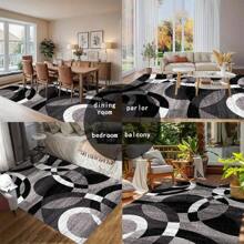 Abstract Pattern Non-Slip Area Rug – Soft Decorative Floor Mat For Living Room, Bedroom & Study