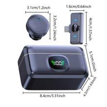 Microphone cravate sans fil professionnel pour smartphone, microphone sans fil plug-and-play avec boîtier de charge numérique pour enregistrement vidéo/audio, micro cravate avec aimant pour interview/vlog/enseignement (expédition aléatoire de nouveaux et anciens modèles)