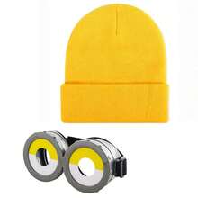 Costume Accessories Adult Steampunk Goggles Glasses Yellow Beanie Hats Black Gloves Women Cosplay Halloween Party Set,Christmas - Multicolor - View 9