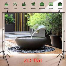 1pc Zen Garden Fountain With Water Feature - Tranquil Japanese-Style Decor For Weddings, Anniversaries, And Peaceful Celebrations, Bedroom Home Decoration, Party Background, Bedroom Decoration Zen Garden Decor, Zen Garden Decorations, 2D Vinyl Material - Green - View 2