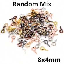 200 件小眼形别针 眼形别针 挂钩 孔眼 螺纹 DIY 珠宝制作配件 - Eyelets - 查看 12