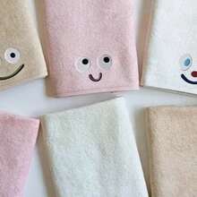 Made In Turkey – 6-Piece Hand, Smıley Face & Monkey Pattern Face & Kitchen Towel Set | 30x50 Cm Soft Multi-Purpose Towels - Multicolor - View 2