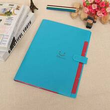 Colorful Accordion A4 File Folder, Expandable Document Organizer, 5 Compartments - 2147 azul - Ver 3