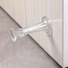 1pc No-Drill New Anti-Collision Door Stopper | Silicone Door Holder Fixed To Prevent Collision, Protect Wall From Impact, Reduce Noise | Strong Magnetic Door Stopper Design, Silicone Material | Easy No-Drill Installation, Suitable For Home, Office, Hotel Etc. To Enhance Comfort (Random Color/Style),For School Supplies,Back To School - Multicolor - View 6