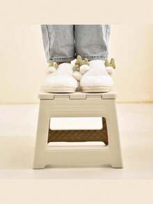 Folding Stool, Foldable Ultra-Light Sturdy Adjustable Plastic Footstool With Non-Slip Texture, Suitable For Home, Kitchen, Bathroom, Bedroom, Portable Outdoor Travel Fishing Chair, Non-Slip Multi-Functional Small Stool, Easy To Store - Multiple Colors Available. - Multicolor - View 9