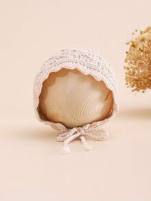 1pc Toddler Solid Color Hollow Out Fashionable Versatile Ear Warmer Headband, Handmade Crochet Hat, Suitable For Autumn/Winter & All Seasons - 純色 - 查看 9