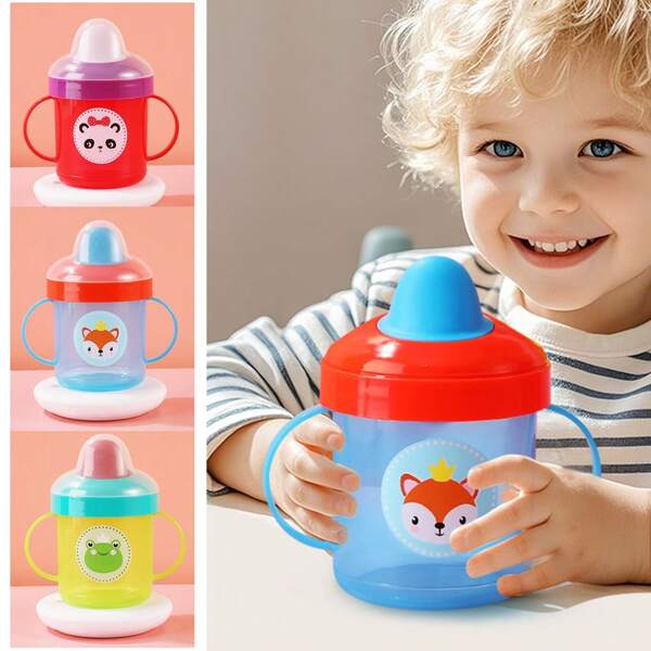 Taza con pico de pato para transición de bebé con boquilla suave - Azul - 2.57 Oz (73g) - 6 meses y talla grande, Material PP, Multicolor