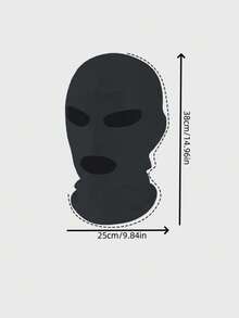 Letnia maska przeciwsłoneczna do uprawiania sportów na świeżym powietrzu, szybkoschnąca, w jednolitym kolorze, kominiarka, do jazdy na rowerze, jedwabna nakrycie głowy z trzema otworami, odpowiednia do 10 scenariuszy, takich jak jazda na rowerze, sport itp.