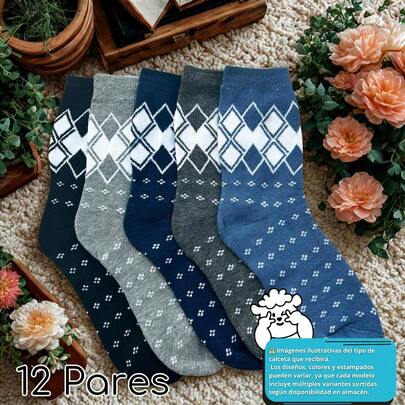 Calceta 3/4 | Casual | Para Caballero | Paquete 12 Pares | Docena | Diseño Elegante | Cómodas y Prácticas | Ye Store