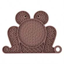 PETSIN 1pc Silicone Slow Feeder Mat, Fish/Frog Shaped, Anti-Gulping, Anti-Spill, With Suction Cup, Wall-Mountable Lick Mat For Cats & Dogs