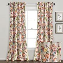 LUSH DECOR Dolores Light Filtering Window Curtain Panels Blue 52x95+2 Set Halloween-Fall Decor-Room Decor - 中性/多色 - 查看 2