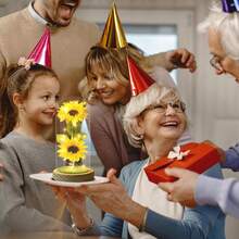 1pc Yellow Eternal Sunflower Glass Shade Lamp, Simulated Sunflower, Artificial Decorations, Home Decorative Ornaments