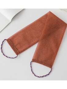 1 件非洲网状去角质背部长网浴擦洗毛巾套装，双面温和，粗糙去角质，有效身体磨砂，淋浴时使用背部磨砂膏，优质网状材料，方便的绑带毛巾设计，丝瓜络毛巾，使皮肤光滑的身体海绵，非常适合日常使用浴室装饰秋季装饰返校