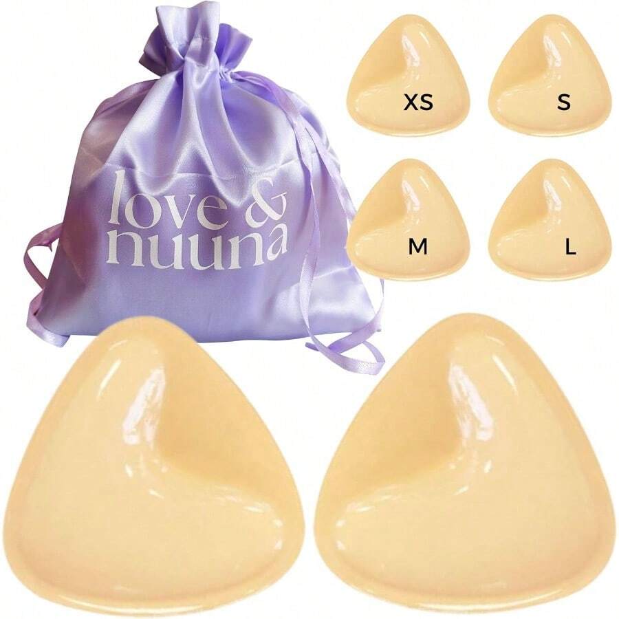 QY Love Nuuna Double Sided Sticky Push Up Bra Inserts Reusable Adhesive Bra With Padding Sticky Bra For Dresses Bikinis 8380 - 小的 - 查看 1