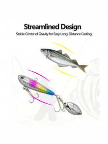 GOTURE 4pcs Fishing Lures Sinking Metal Spoons Micro Jigging Bait Fishing Spinner Blade For Bass Fishing Lure Kit With Tackle Box - Multicolor - View 5