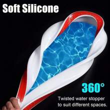 1pc Bathroom Sink Water Bar Can Be Bent Water Blocking Device Toilet Dry And Wet Separation Waterproof Strip Water Barrier Strip