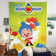 1pc Plim Plim Anime Tapestry Hippie Flower Wall Carpets Dorm Decor Wall Hanging Home Decor