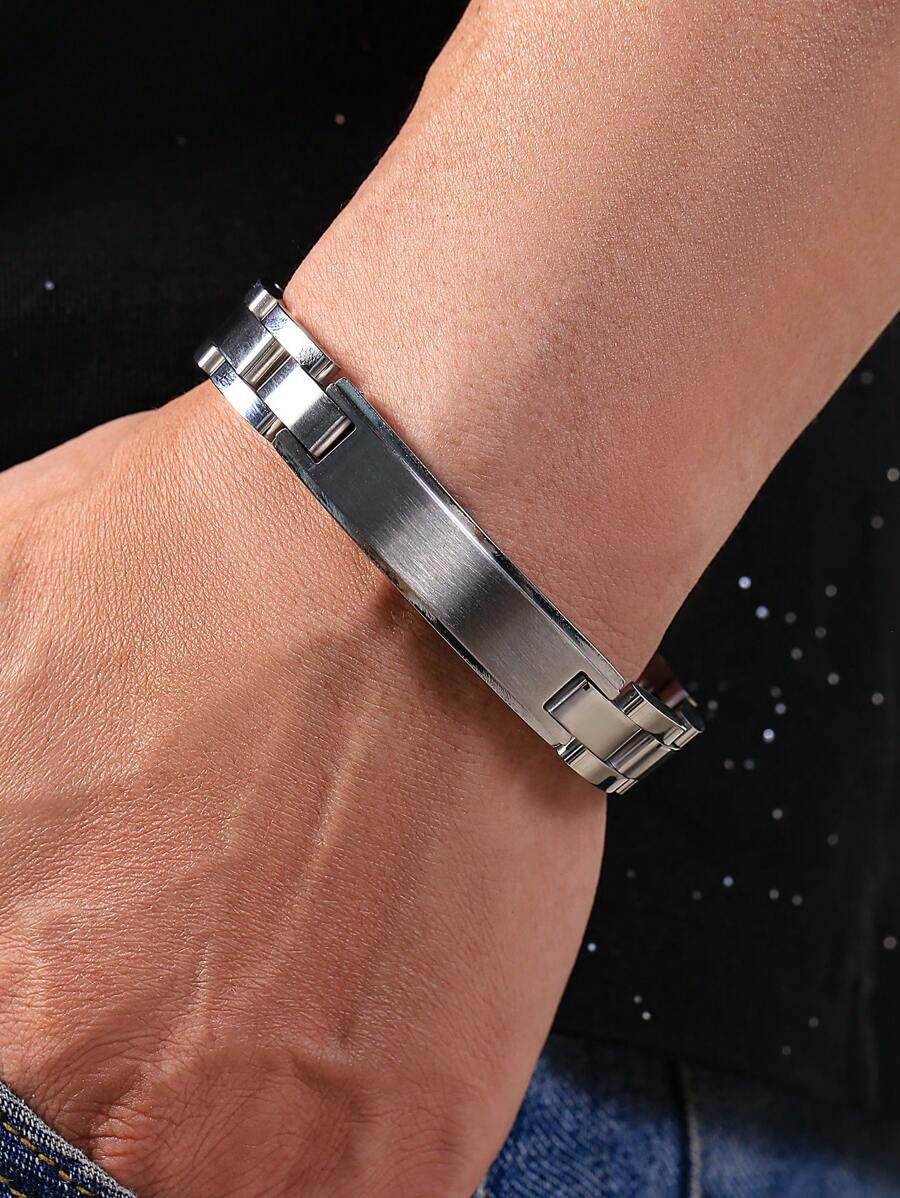 Watch Link Stainless Steel Bracelet For Man, High Quality Durable Men's Jewelry, Men's Gifts, Casual Business Party Accessories
