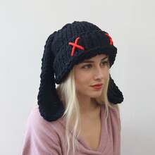 1 件女式多色超大兔耳帽，温暖厚针织帽，可爱百搭，适合日常、休闲、派对场合滑雪面具情人节 - 口罩款 - 查看 9