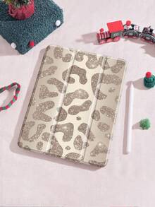 Dark Pink Glitter Leopard IPad Case Compatible With Apple IPad Air 11 (2025 M2) / IPad 11th Gen 11" (A16 2025) / IPad 10th Gen 10.9" - Cute Protective Cover With Pencil Holder, Trifold Stand, Auto Sleep/Wake, Lightweight Shockproof - Pastel Colors For Girls & Creatives - Multicolor - View 1