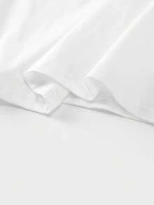 女式棉质拼色插肩袖 T 恤，印有可爱狗狗字母图案，休闲基本款分层长袖宽松百搭 T 恤，适合日常穿着和通勤 - 白色 - 查看 6