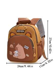 Cute Capybara Backpack, Lightweight School Backpack For Girls, Fashion Travel Bag, Ergonomic Shoulder Bag, Back To School Handbag