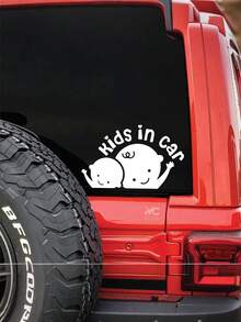 3 piezas/2 piezas/1 pieza - Pegatinas y calcomanías, calcomanías de bebé en el auto, señales de bebé para conducir en autos, calcomanías divertidas para niños en autos que se aplican a ventanas y parachoques, calcomanías de autos para niños, calcomanías de autos para bebés, divertidas y universales para niños en autos que se aplican a ventanas y parachoques - Blanco - Ver 5