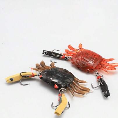 3D Realistic Crab Lure Bait With Hook For Fishing, Suitable For Sea Fishing, Grouper, Rockfish
