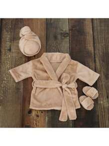 Neugeborenen Fotografie Requisiten Bademantel Outfits Pantoffeln Schal Baby Fotoshooting Requisiten Bademantel Foto Accessoires für Säuglinge Jungen Mädchen Baby Dusche Ostern Geschenke Dinge für Mädchen/Jungen