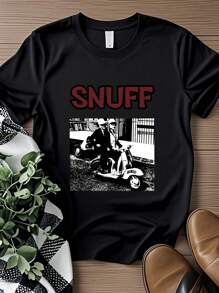 180g Pure Cotton Vintage 90s Snuff Band Punk Us Tour 96 T Shirt LB5947 Soft Print Round Neck Short Sleeve Stretched Fashion Streetwear Unisex Breathable Slightly Comfortable Top For Everyday Wear Stylish Graphic For Women Versatile Designer Clothes Casual Summer