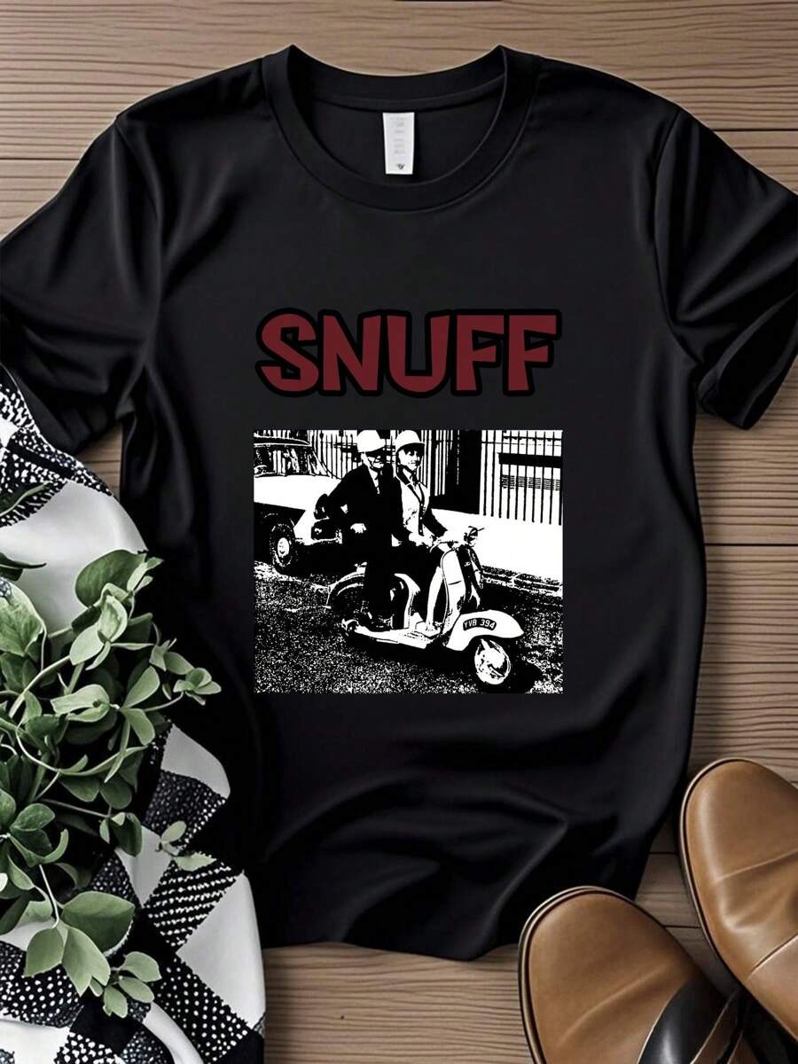 180g Pure Cotton Vintage 90s Snuff Band Punk Us Tour 96 T Shirt LB5947 Soft Print Round Neck Short Sleeve Stretched Fashion Streetwear Unisex Breathable Slightly Comfortable Top For Everyday Wear Stylish Graphic For Women Versatile Designer Clothes Casual Summer