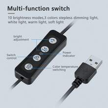 AXNEN 10-Inch LED Ring Light With Adjustable Stainless Steel Foldable Arm Stand, 3 Lighting Modes And Dimmable Brightness, Suitable For Live Streaming, Photography, Video Recording, Makeup And Live Broadcast, Compatible With All Smartphones (IOS/Android) - Black - View 7