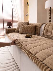 1pc Bohemian Quilted Sofa Cushion, Thick Layered Sofa Cover, Soft Comfortable Warm Pad, Pet-Friendly Sofa Protector, Home Decor, Protective Cover For 2, 3, 4 Seater Sofas And Sectional Sofas