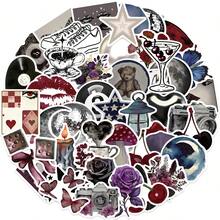 50pcs Pinterest Downtown Y2K Stickers - Reusable Self-Adhesive Vinyl Decals With Funny Phrases, Matte Finish For DIY Phone, Notebook, Laptop & Case Decoration Supplies
