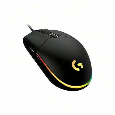 Logitech G102 Gaming Mouse Wired 85g Lightweight Design + RGB Streamer Lighting 8000DPI Fast Tracking Classic Frosted Grip Designed For Small And Medium Hands Multiple Colors Available Black